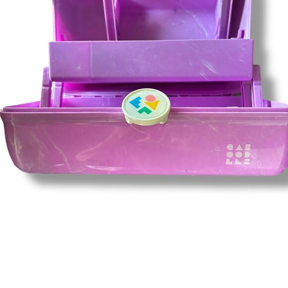 Caboodles On-The-Go-Girl Classic Cosmetic Case, Purple Marble Lilac NEW - Picture 7 of 11